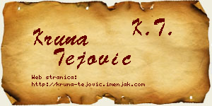 Kruna Tejović vizit kartica